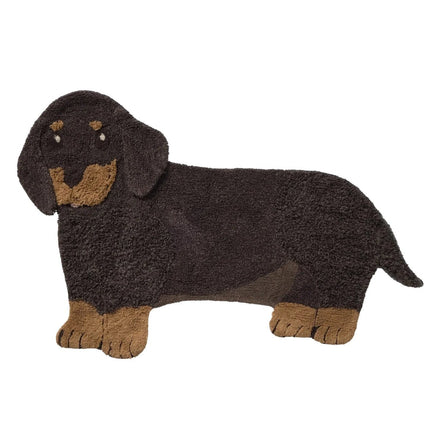 Lorena Canals wasbaar tapijt Jack the Dog in bruine tinten