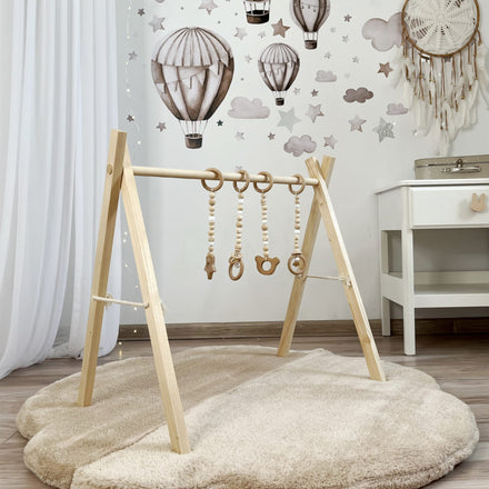 Moje Cloud Speelmat Teddy beige, sfeerbeeld 1 in de kinderkamer