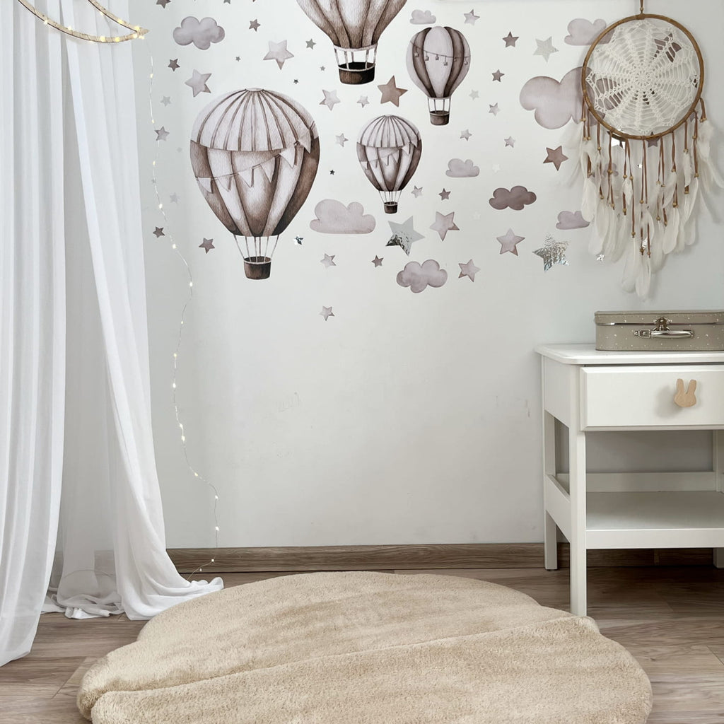 Moje Cloud Speelmat Teddy beige, sfeerbeeld 2 in de kinderkamer