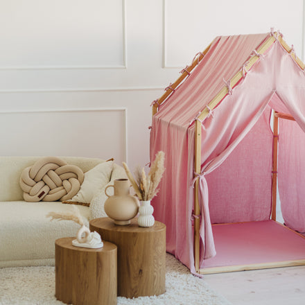Moje Playhouse Scandi II roze, sfeerbeeld 3 in de kinderkamer