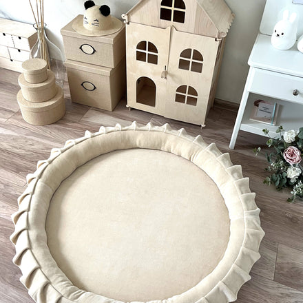 Moje Speelnest Soft Velvet ecru, sfeerbeeld 1 in de kinderkamer