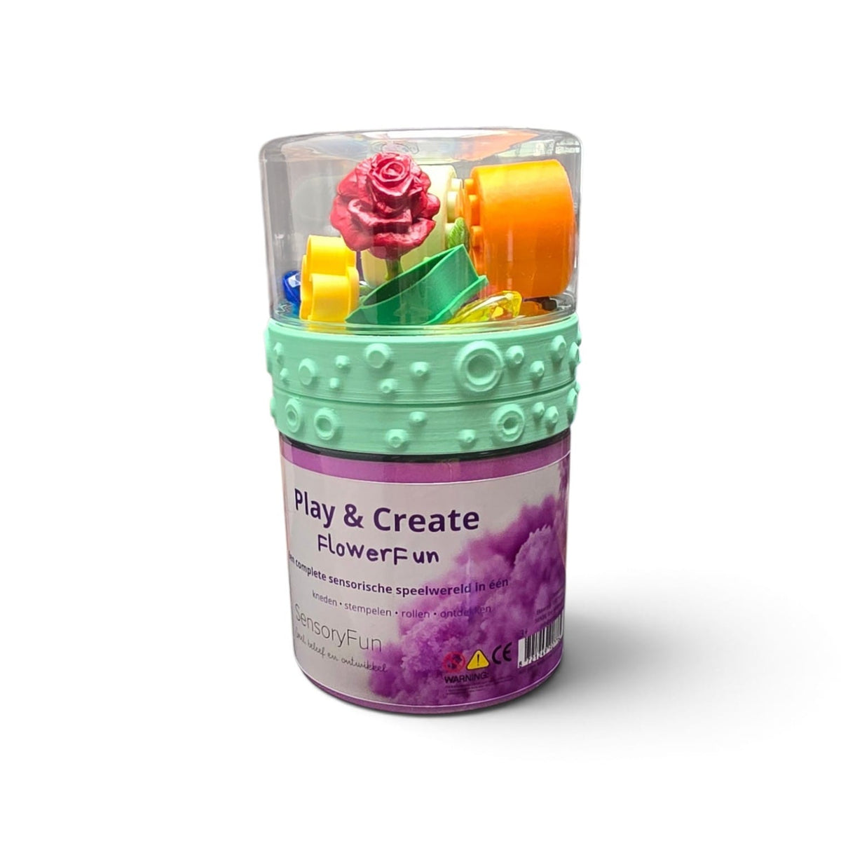 SensoryFun Speelzandset Play & Create FlowerFun in pot