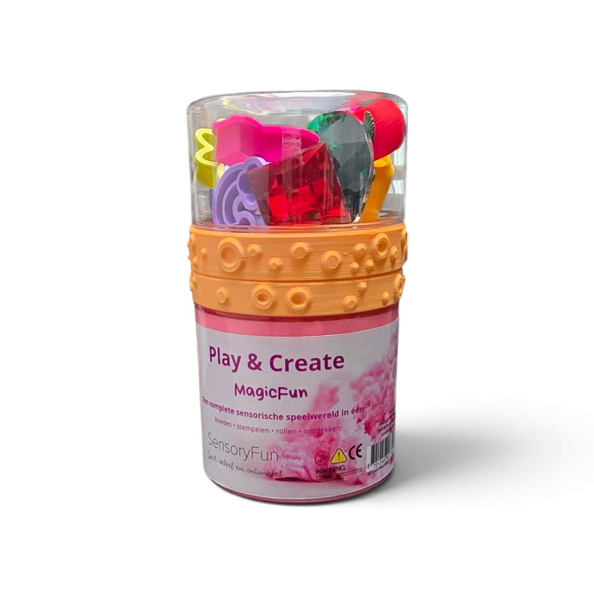 SensoryFun Speelzandset Play & Create MagicFun in pot