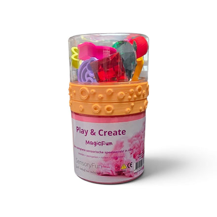 SensoryFun Speelzandset Play & Create MagicFun in pot
