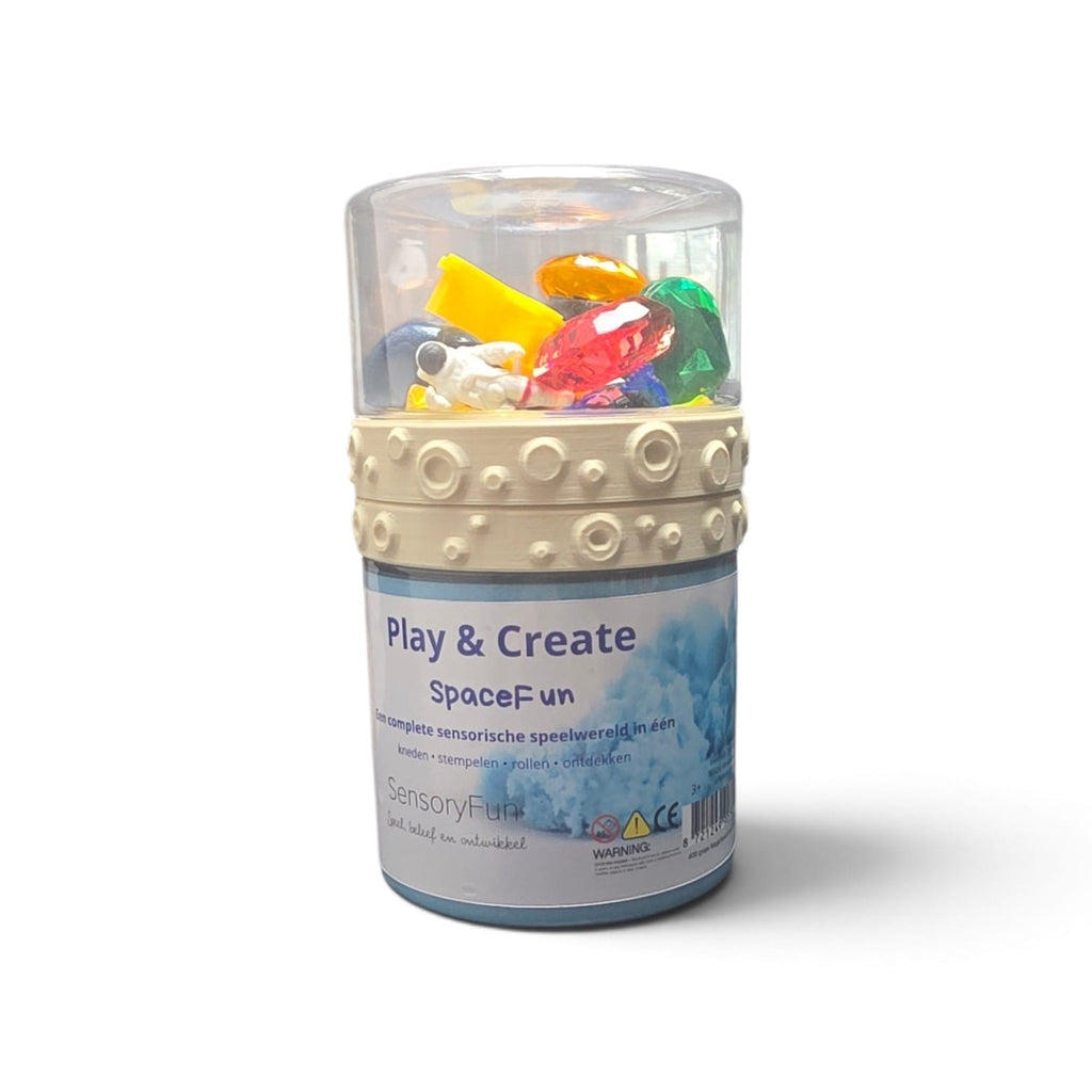 SensoryFun Speelzandset Play & Create SpaceFun in pot