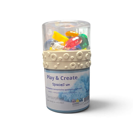 SensoryFun Speelzandset Play & Create SpaceFun in pot
