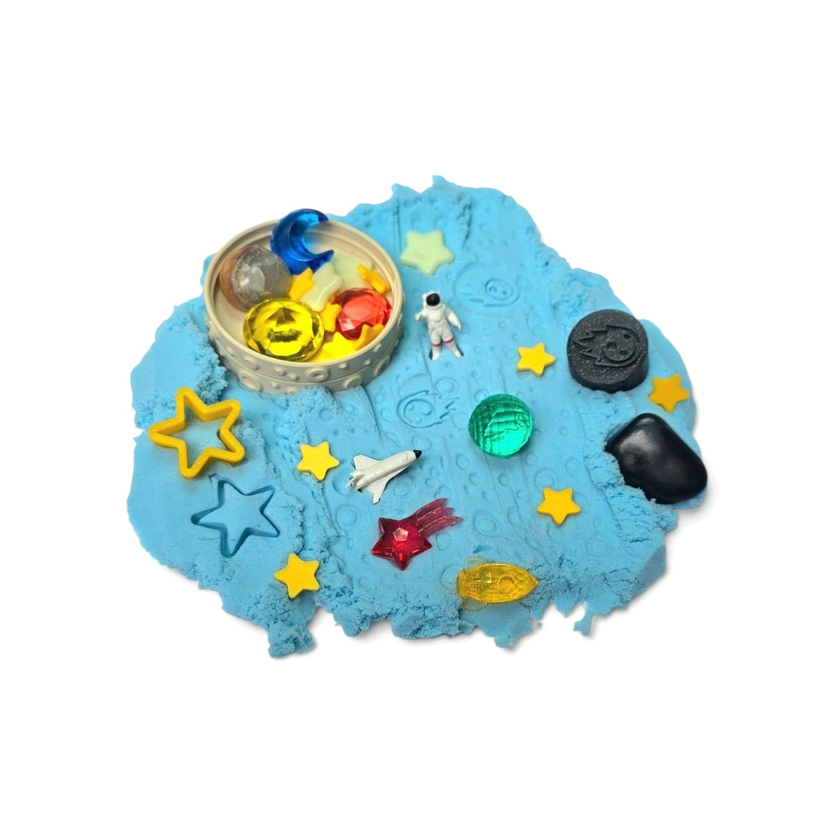 SensoryFun Speelzandset Play & Create SpaceFun in pot