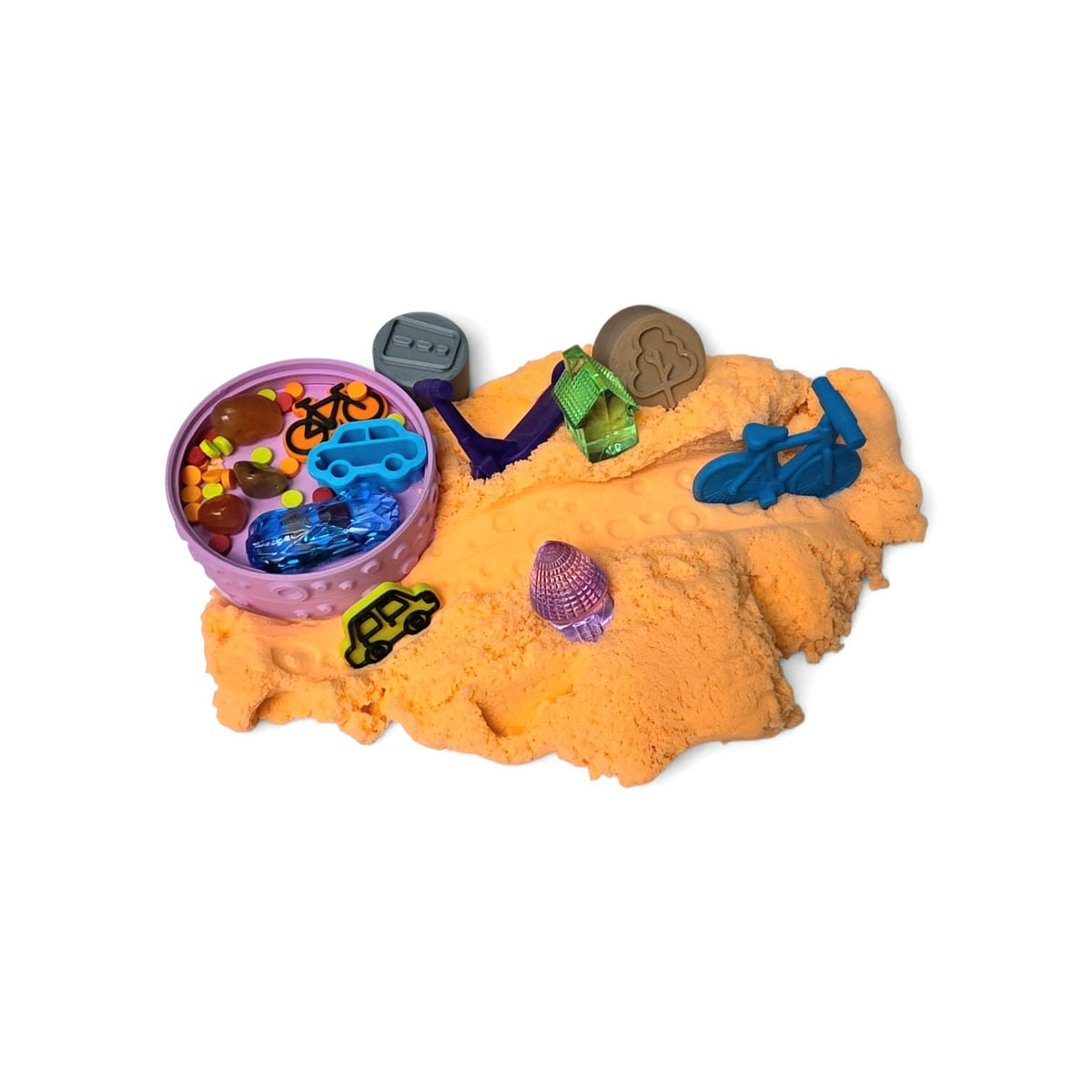SensoryFun Speelzandset Play & Create StreetFun in pot