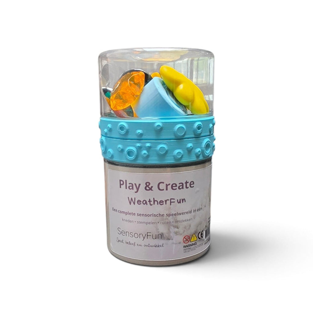 SensoryFun Speelzandset Play & Create WeatherFun in pot