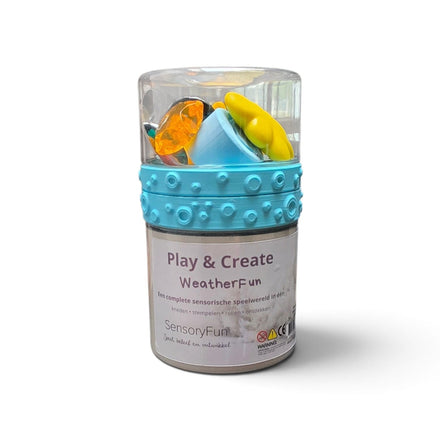 SensoryFun Speelzandset Play & Create WeatherFun in pot