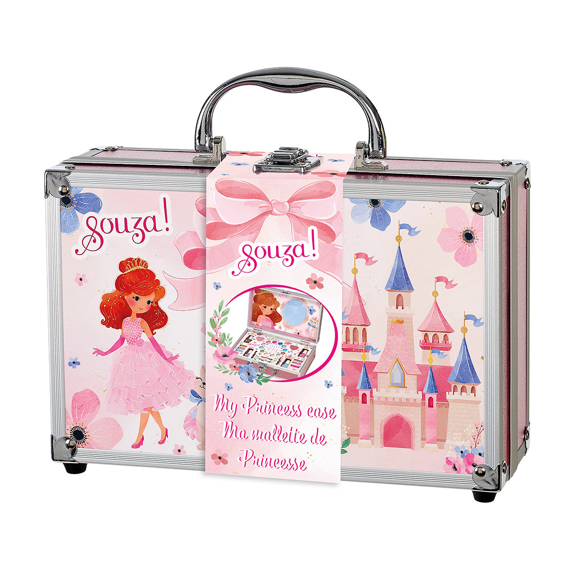 Souza Beautycase Princess Make-up Koffertje, koffertje met prinsessendessin