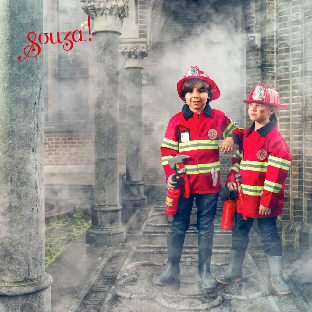 Souza brandweerman verkleedpak 4-7 jaar in actie
