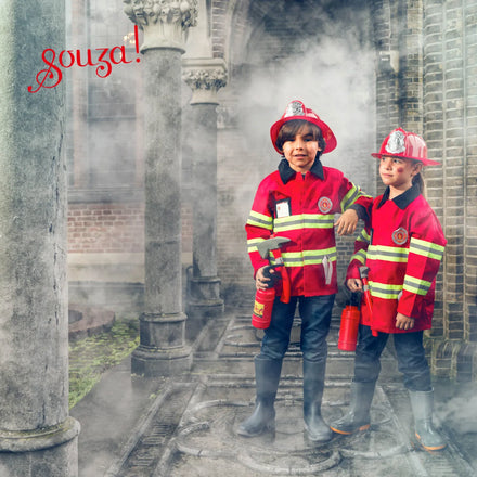 Souza brandweerman verkleedpak 4-7 jaar in actie