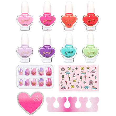 Souza Prinses nagelset inhoud met plaknageltjes en stickers