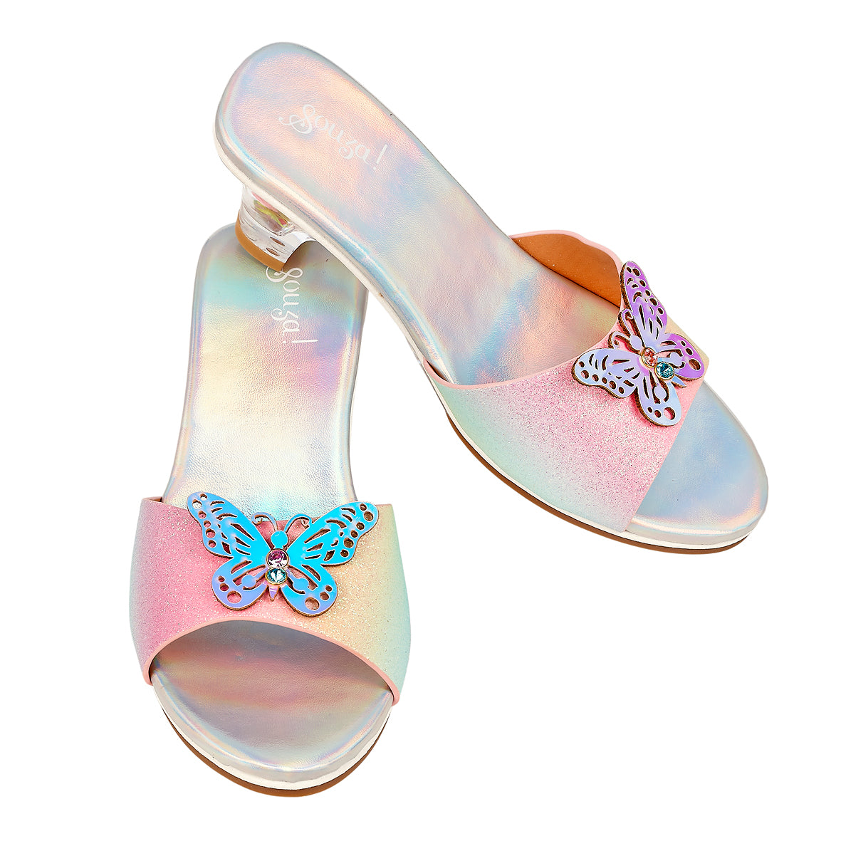 Souza slippers met hakje Ophelie regenboog en vlinder maat 27/28 voor kinderen