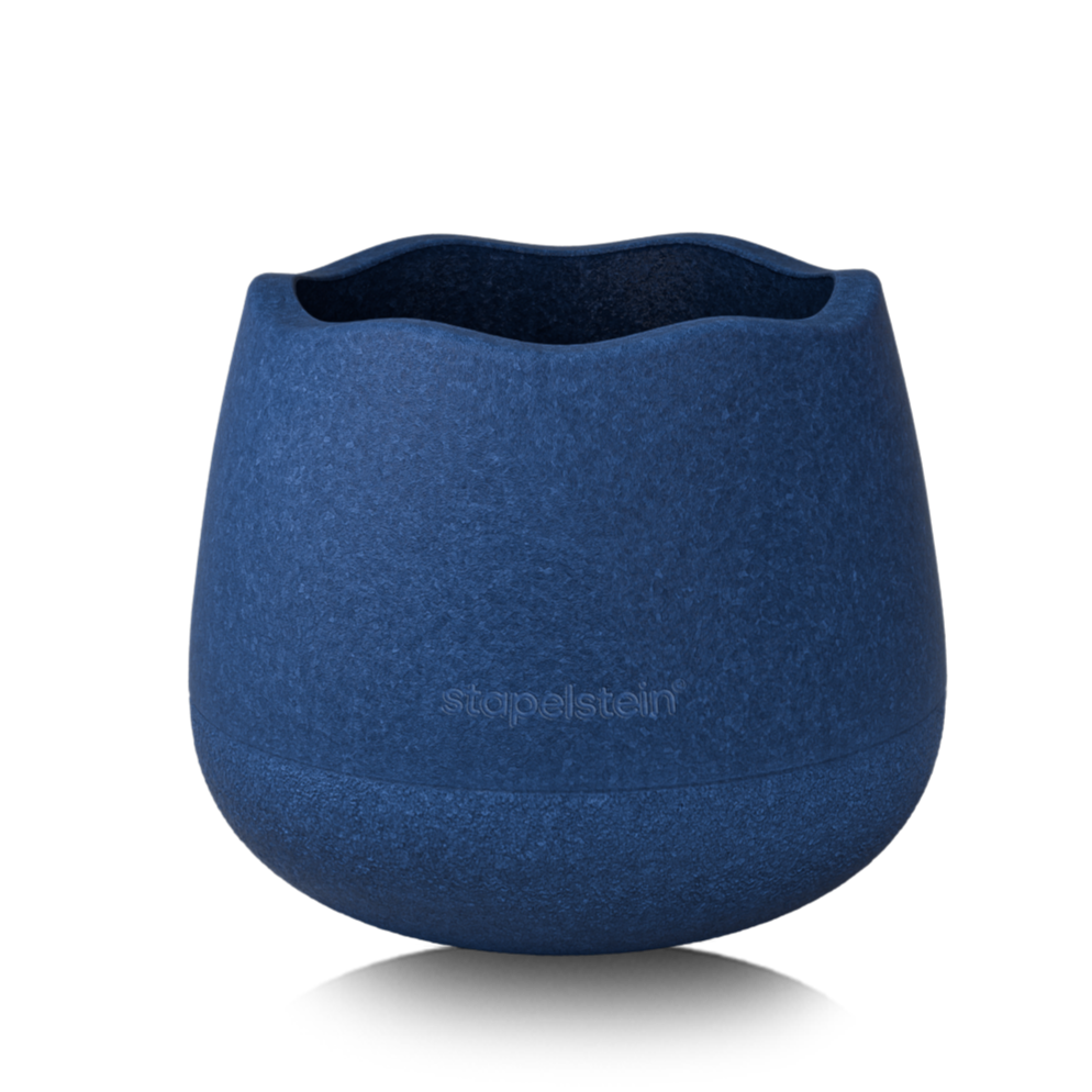 Stapelstein Base Schemerblauw, donkerblauwe zitkruk in vooraanzicht