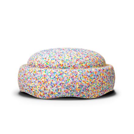 Stapelstein Steen Super Confetti met kleurrijk confetti-patroon, vooraanzicht