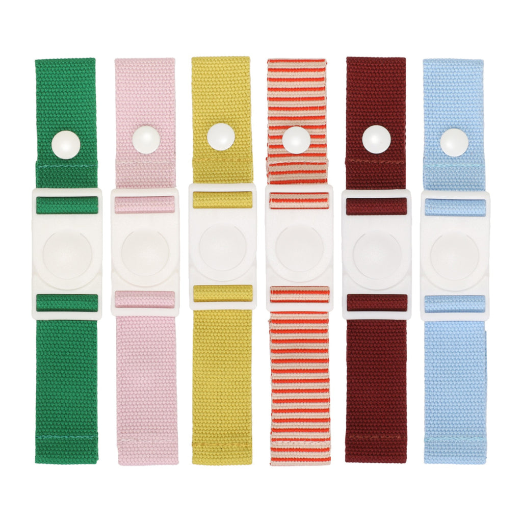 Sticky Lemon Chest Strap Sticky Memories Stripes, alle kleuren van de Sticky Memories borstbanden naast elkaar