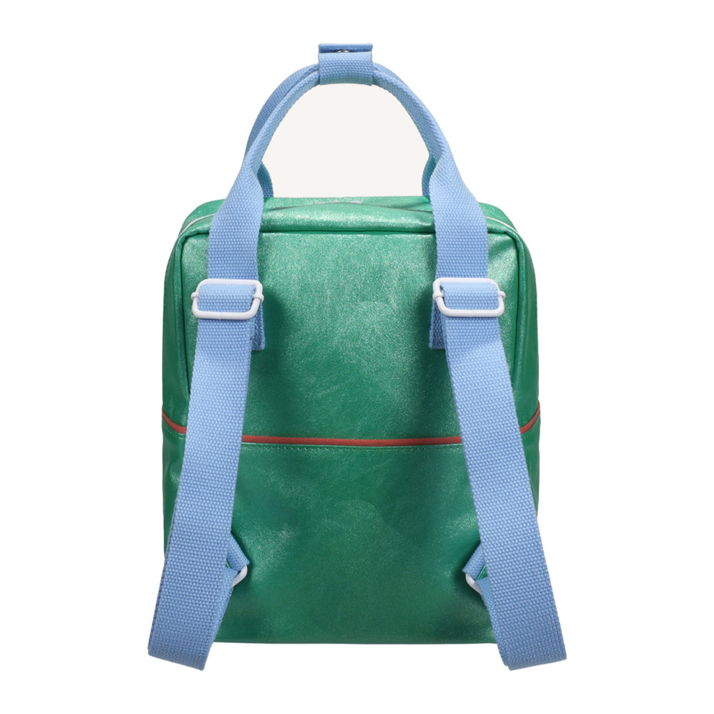 Sticky Lemon Rugzak Small Sticky Memories Glitter Green, achterkant met schouderbanden