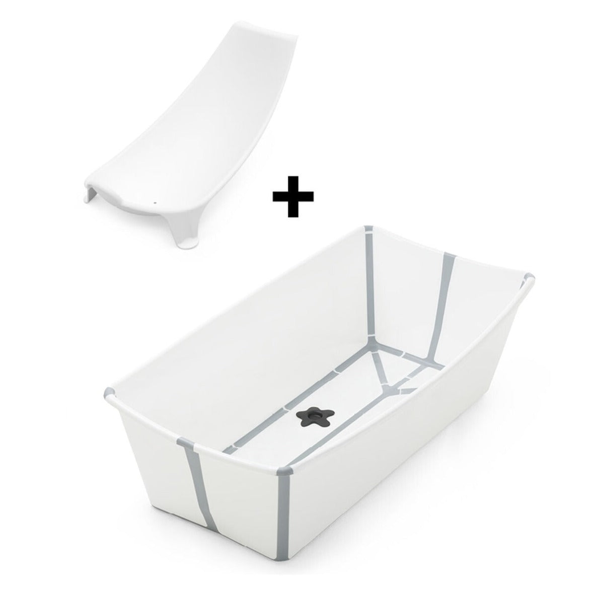 Stokke Flexi Bath XL + Badinzet Bundle White, XL-badje en badinzet samen