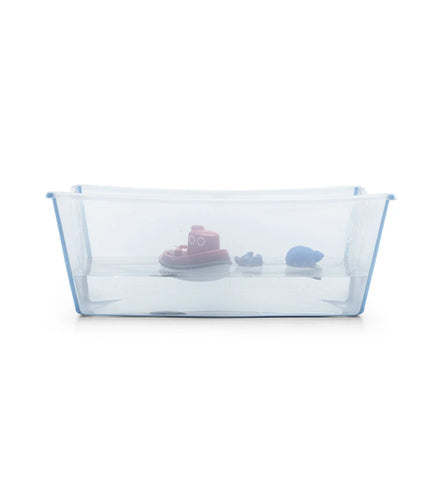 Stokke Flexi Bath XL babybad Ocean Blue, met badspeelgoed