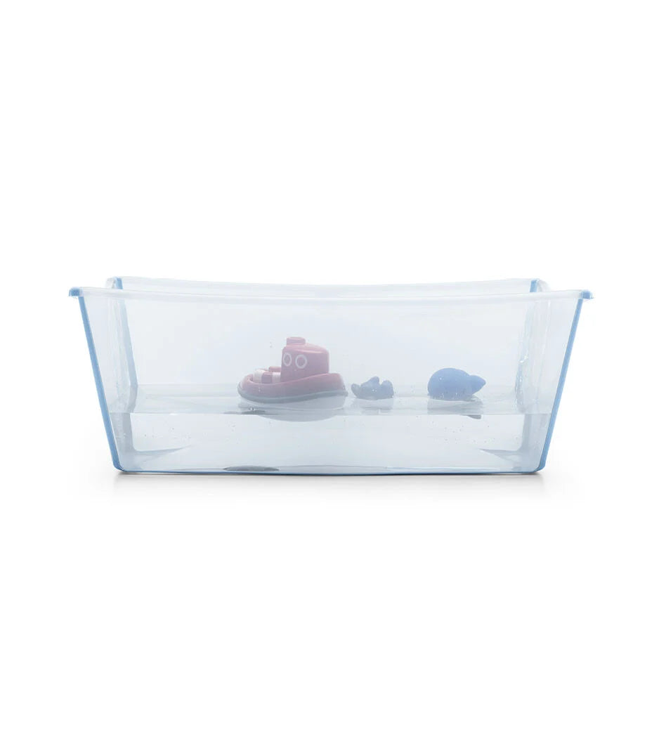 Stokke Flexi Bath XL babybad Ocean Blue, met badspeelgoed