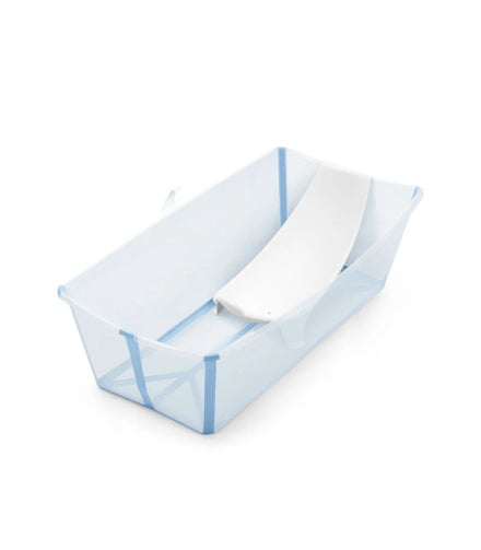 Stokke Flexi Bath XL babybad Ocean Blue, met Newborn Support badinzet