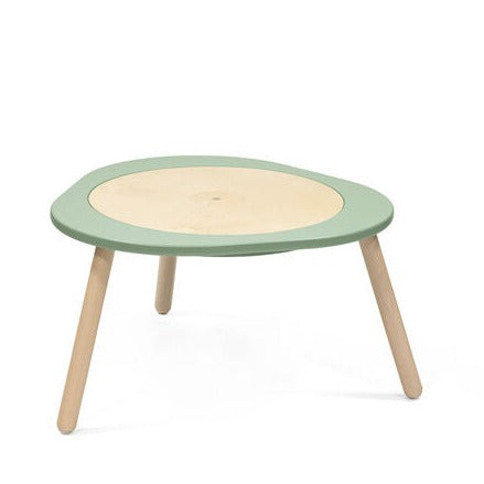Stokke MuTable speeltafel V2 Clover Green, in de lage stand