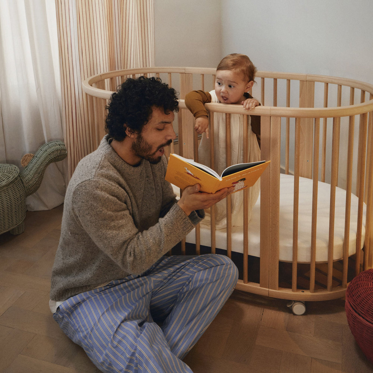 Stokke Sleepi Bed Hoeslaken Wit, packshot op witte achtergrond