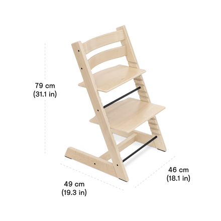 Stokke Tripp Trapp Stoel Beukenhout Natural met afmetingen