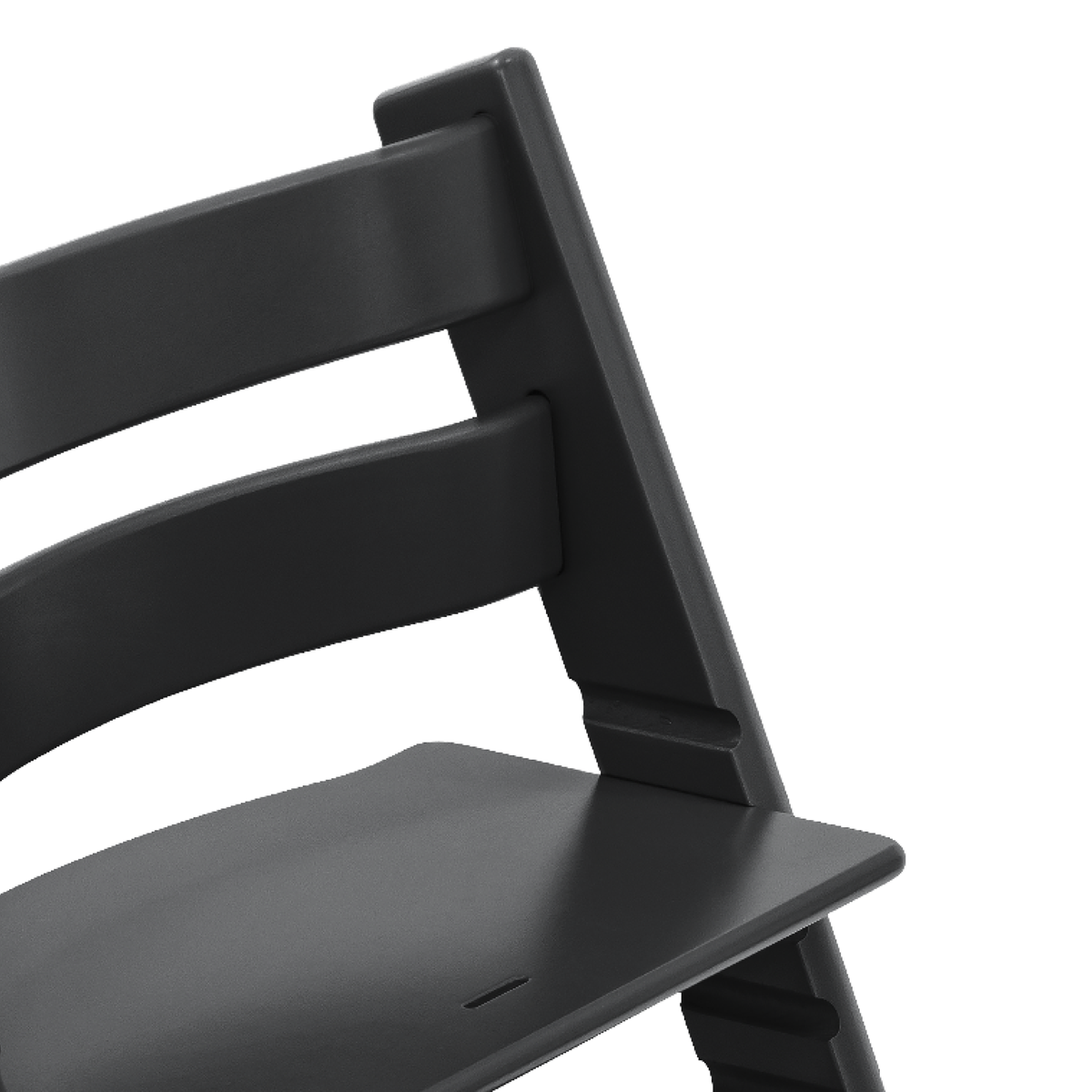 Stokke Tripp Trapp Stoel Beukenhout Zwart, packshot op witte achtergrond