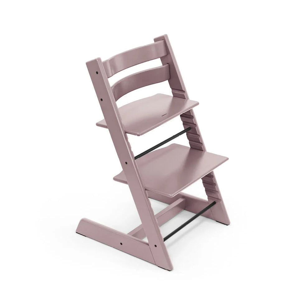 Stokke Tripp Trapp Heather Mauve, grijspaarse kinderstoel vooraanzicht