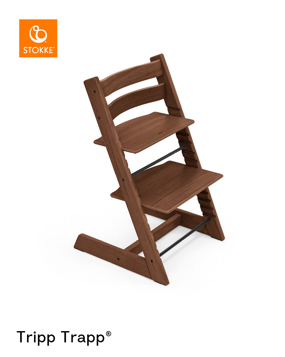 Stokke Tripp Trapp Oak Warm Brown, eiken kinderstoel vooraanzicht