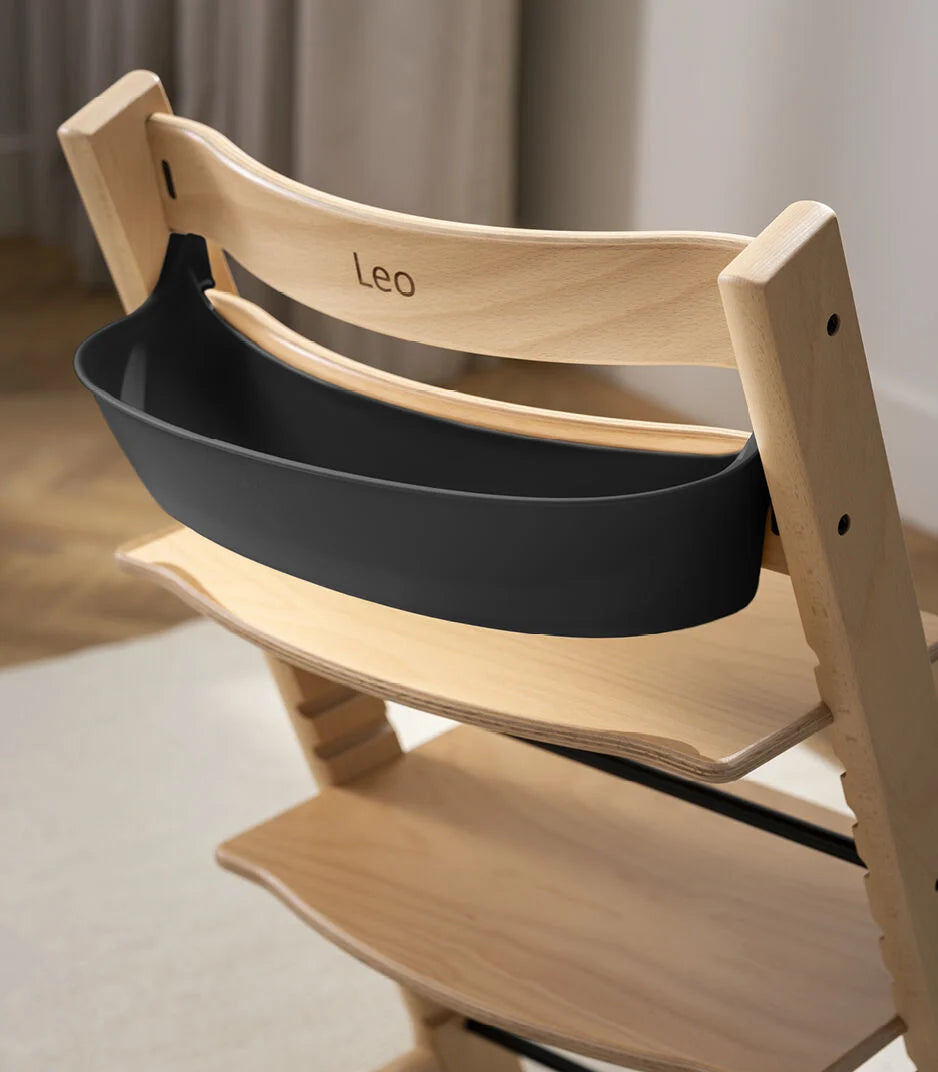 Stokke Tripp Trapp Storage opbergbakje in zwart, los productbeeld