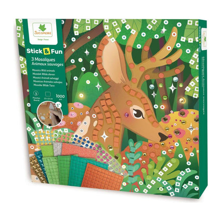 Sycomore Stick & Fun Mozaïek Wilde dieren in de verpakking