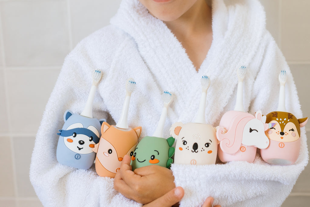 The Zoofamily Zoo Toothbrush sonische kindertandenborstel, sfeerbeeld met de Eenhoorn