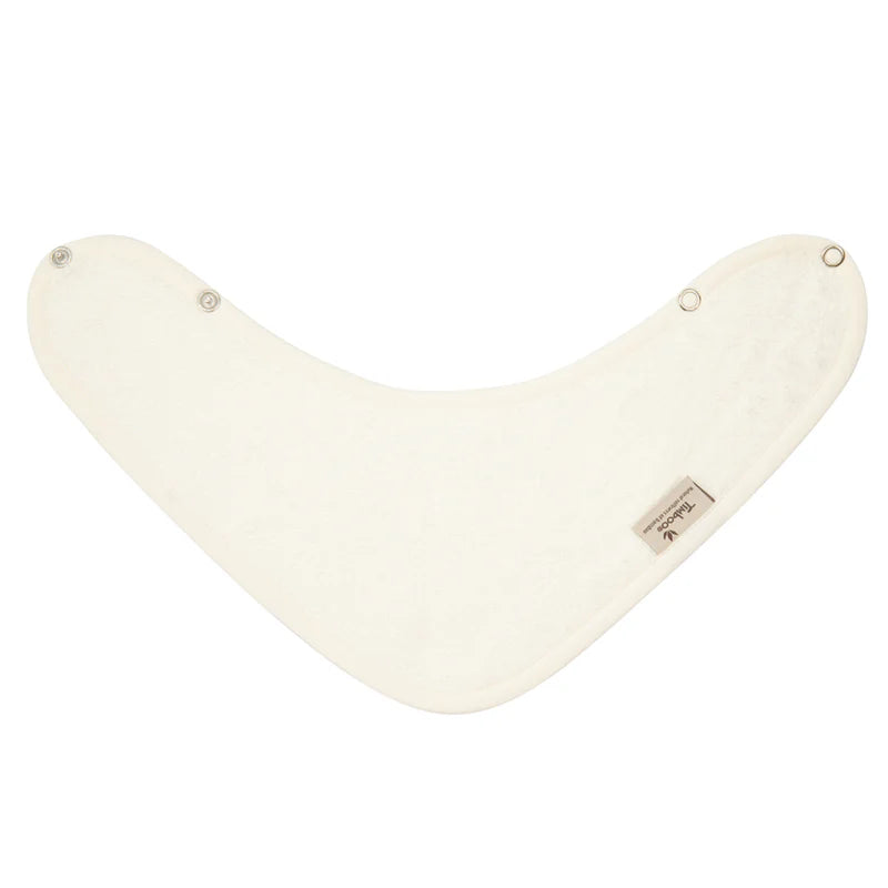 Timboo bandana slab dubbele laag Daisy White, kwijlsjaaltje van bamboebadstof