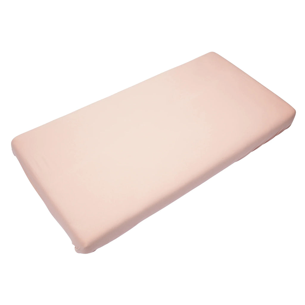 Timboo bamboe hoeslaken voor babybed Misty Rose, rond een matras gespannen