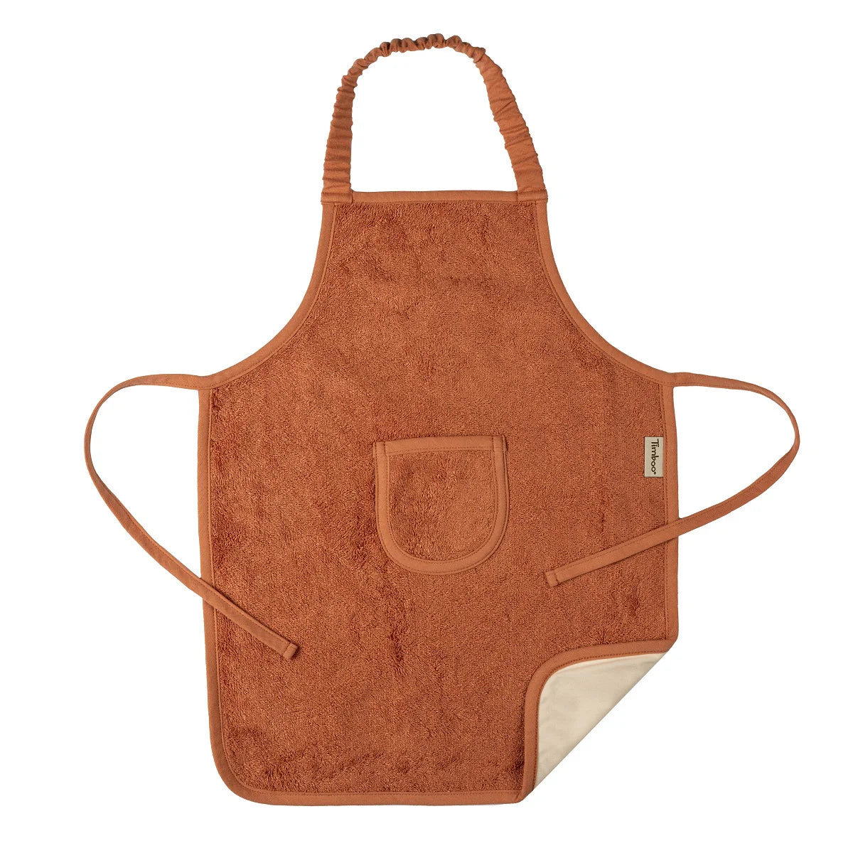 Timboo kinderschort Sunrise Orange, plat liggend met opbergzakje
