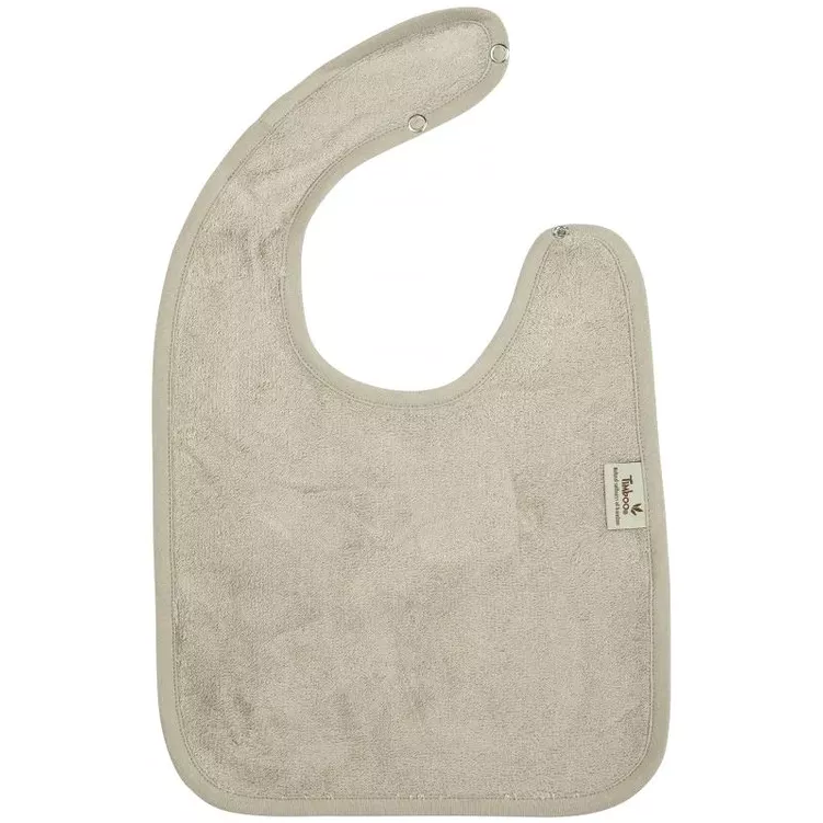 Timboo waterproof slab Feather Grey, vooraanzicht met drukknopen