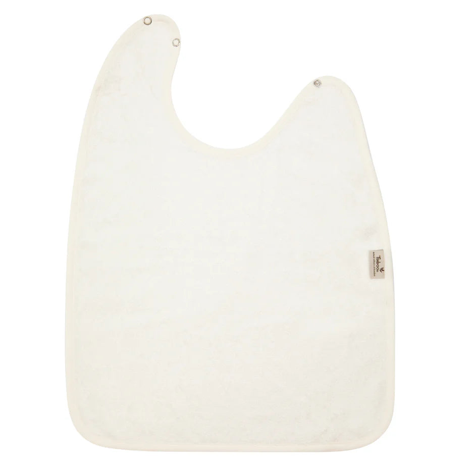 Timboo waterproof XL slab Daisy White, vooraanzicht met drukknopen