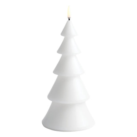 Uyuni LED kaars kerstboom slank model Nordic White op witte achtergrond