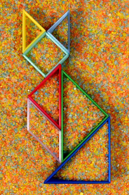 X Creator Play Tangram, puzzelstukken als kat in zand