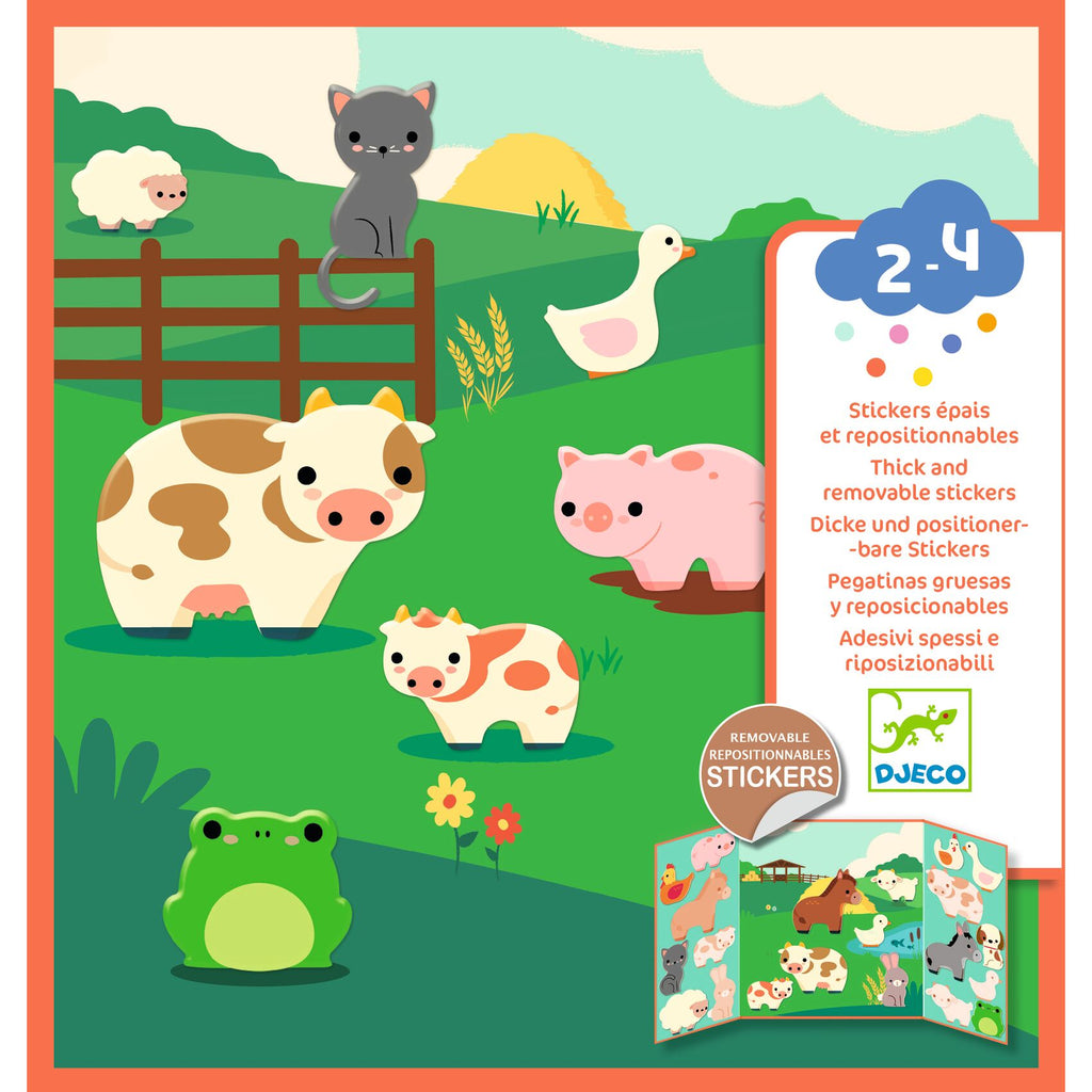 Djeco Herbruikbare Stickers | Boerderijdieren