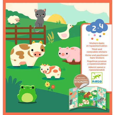Djeco Herbruikbare Stickers | Boerderijdieren