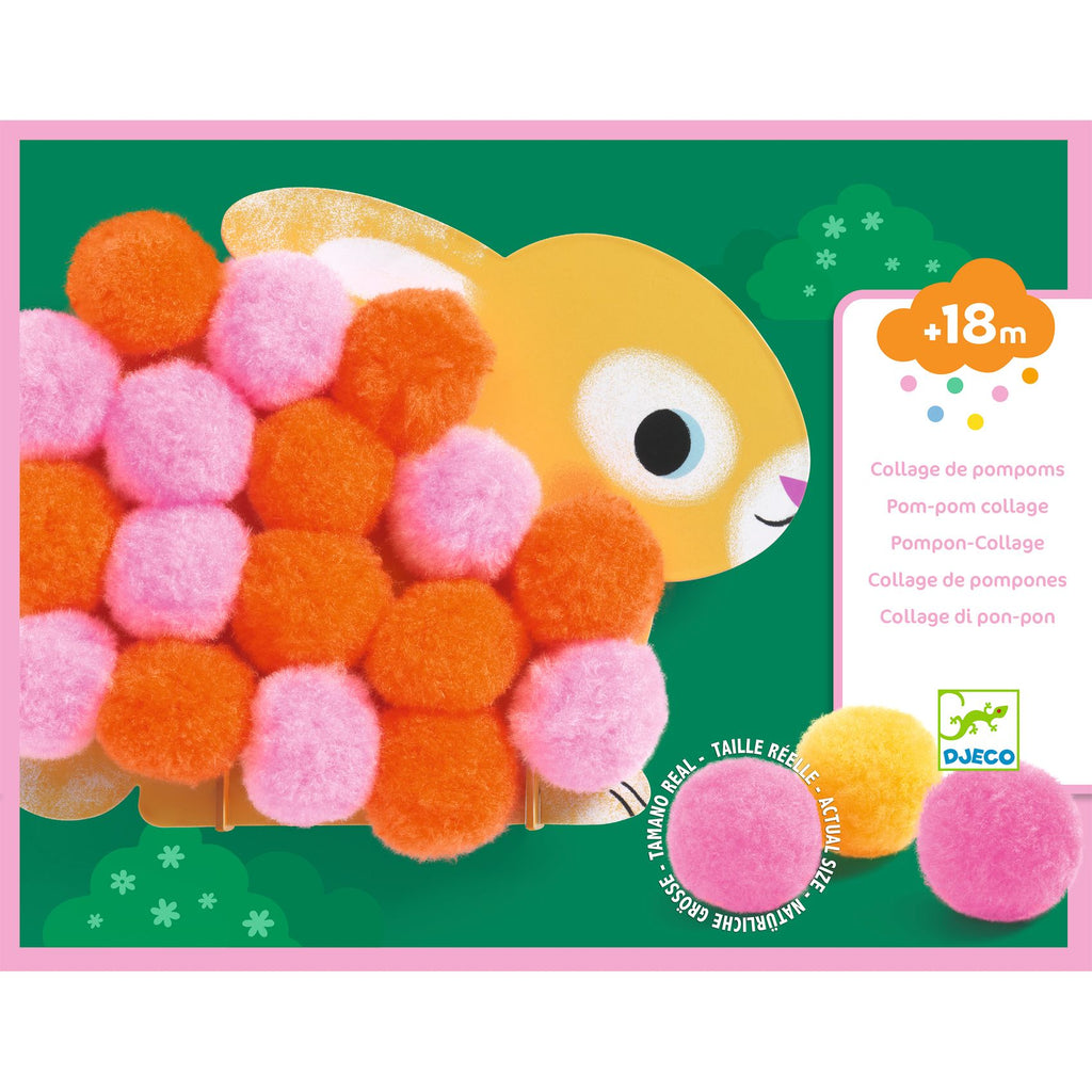 Djeco Knutselset Pompomcollage | Dieren