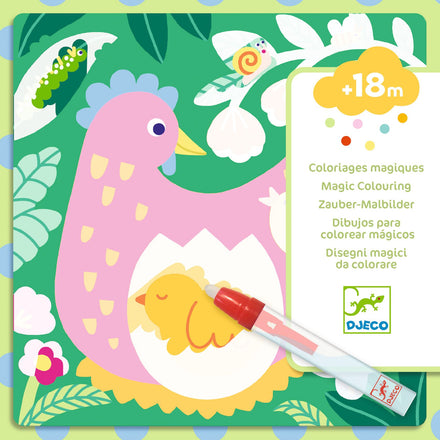 Djeco Magisch Kleuren | Kiekeboe! Babydieren uit de tuin