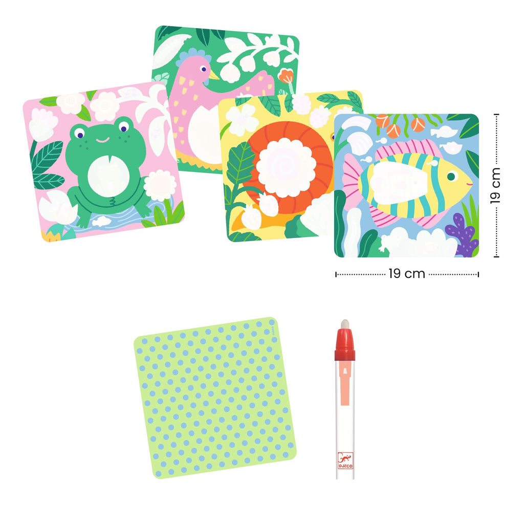 Djeco Magisch Kleuren | Kiekeboe! Babydieren uit de tuin