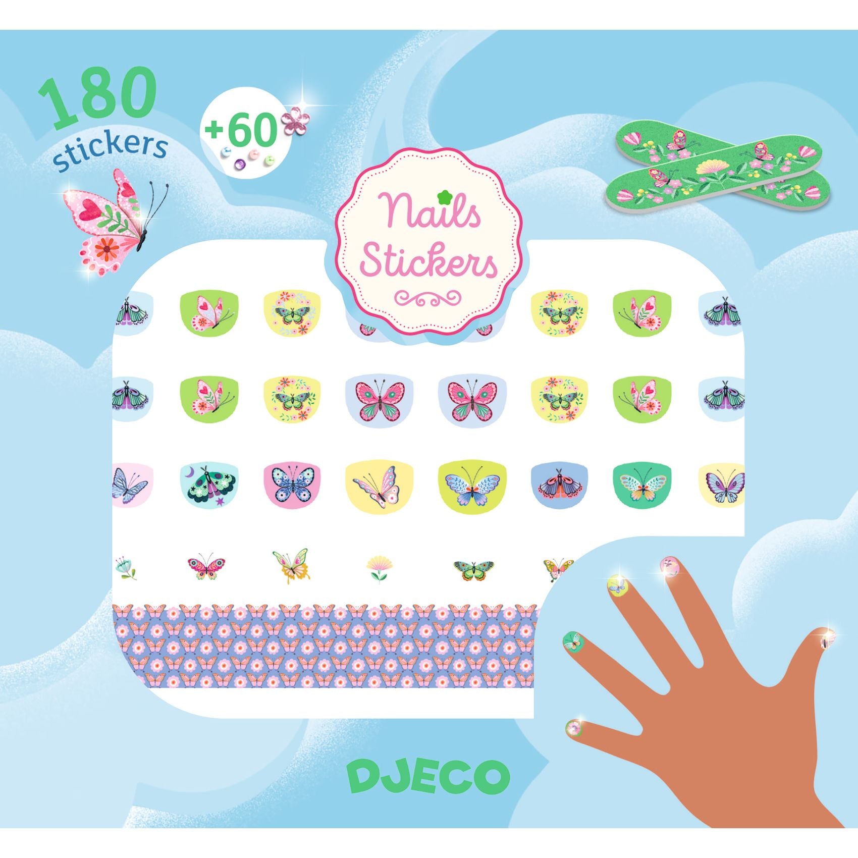 Djeco Nagelstickers | Voorjaarsvlinders