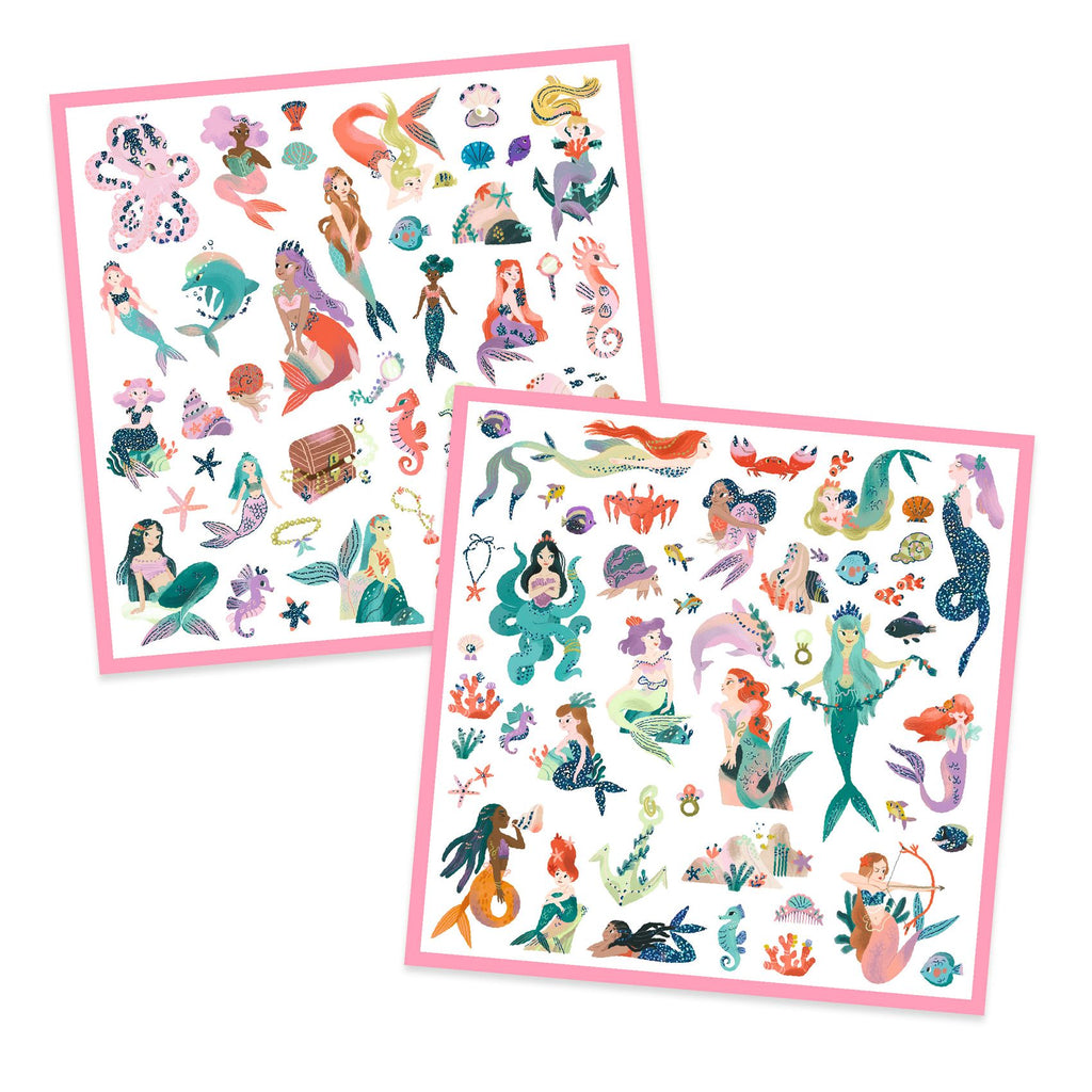 Djeco Stickerset 160 Stickers | Glinsterende Zeemeerminnen